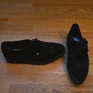 TUK Black Suede Oxfords (Pointed Creepers)